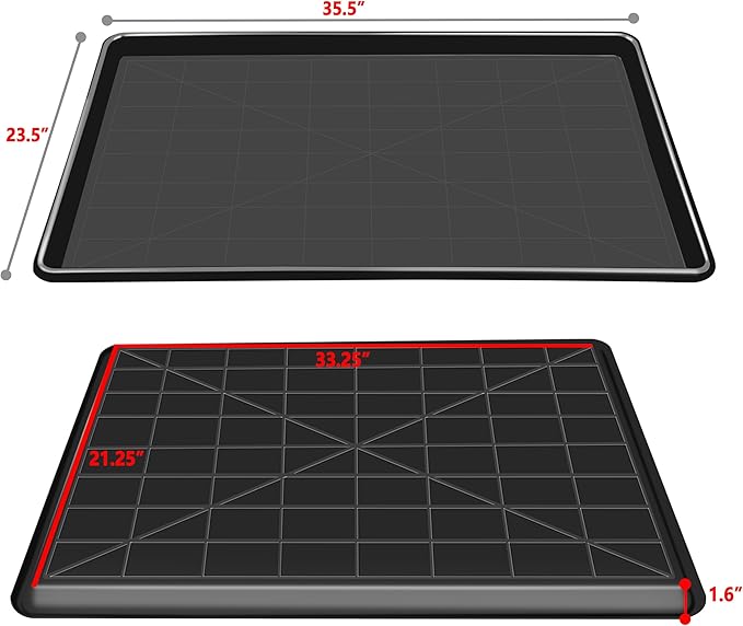 Dog Crate Tray 36" - ChewProof Replacement Pan, Easy to Clean, Easy to Assemble,Ideal for Potty Training - Perfect for Pet Crates & Kennels (1PCS-Tray 35.5" fit 37" Crate)