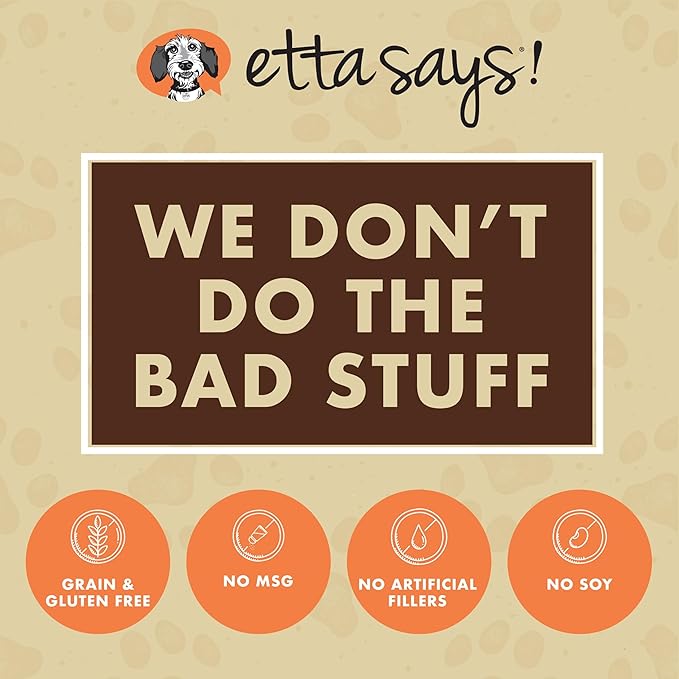 etta says! Variety Pack Snack Bars - Pork + Bacon - Turkey + Bacon - Premium All Natural Meat Treats for Dogs - Human Grade - Made in The USA (6 Count Pack of 1)