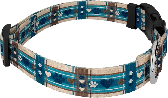 Country Brook Petz - Deluxe Puppy Picnic Dog Collar - Made in The U.S.A. - Plaid and Argyle Collection Featuring Charming Designs (5/8 Inch, Small)