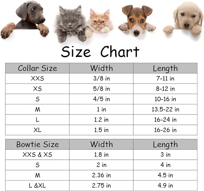 Lionet Paws Patriotic Dog Collar with Bowtie, 4th of July, Soft and Comfortable Adjustable American Flag Bowtie Collar for Dogs Male Female Gift, Medium, Neck 13.5-22 inches