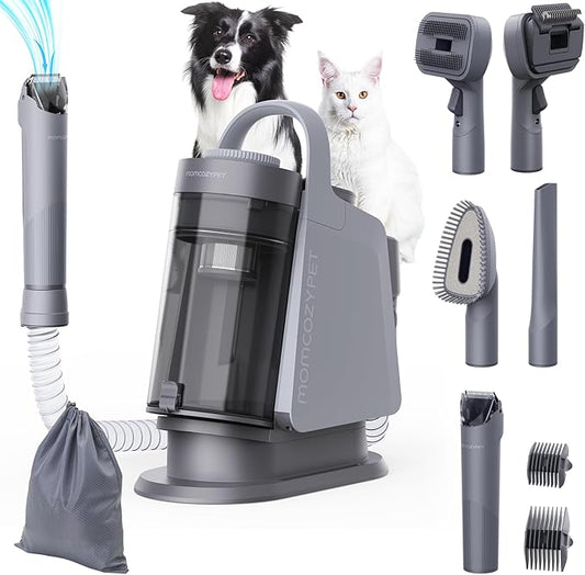 Dog Grooming Kit, FurEase Dog Grooming Vacuum with Dog Clippers, 13000Pa Powerful Pet Grooming Vacuum with 5 Pet Grooming Tools, 2.8L Dust Cup, Dog Vacuum for Shedding Grooming