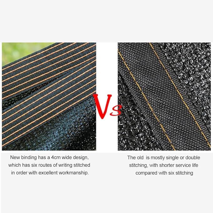 winemana 40% Black Shade Cloth, 10 x 12 FT Durable Mesh Tarp with Grommets, Resistant Garden Sun Shade Netting, Shading Antifreezing for Pergola, Greenhouse, Plants Growing, Chicken Coop
