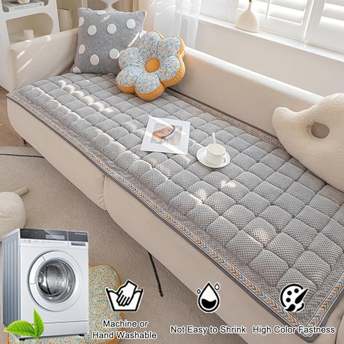 Dog Couch Cover Protector, Couch Cover for Dogs Washable, Pet Couch Covers for Sofa, Non Slip Dog Bed Sofa Cover (Gray, 27.6" x 82.7")