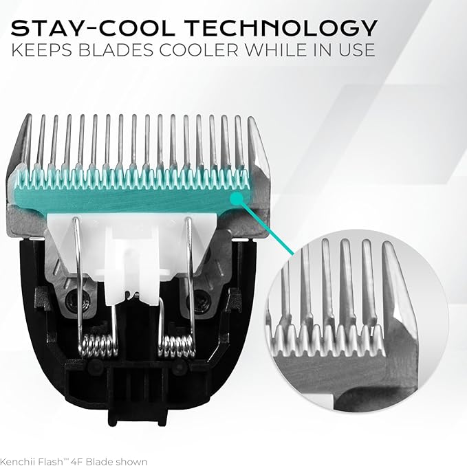 Kenchii Flash Clipper Blade (Fine Detailer) Only Compatible with Flash Clipper, Black & White