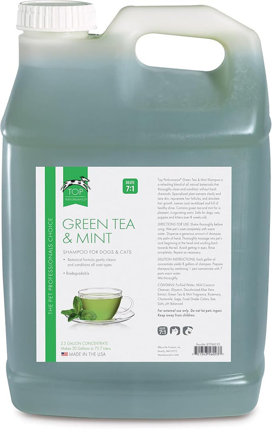 Top Performance Green Tea and Mint Puppies and Kittens Shampoo, 2-1/2-Gallon