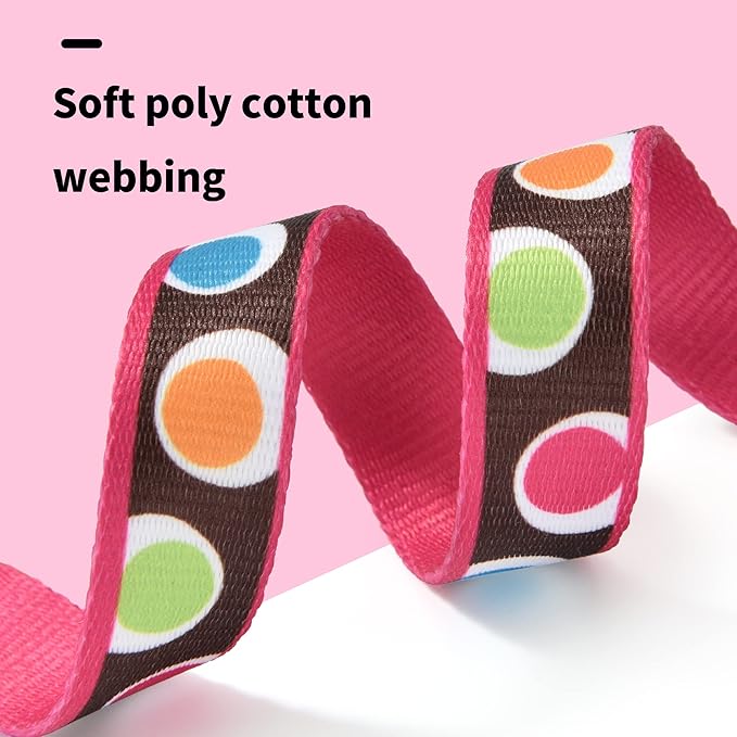 Mile High Life Dog Collar | Nylon Puppy Collars w Cute Patterns | Lightweight Girl Dog Collar | Boy Dog Collar for Small/Medium/Large Dogs (Brown Dot, Large)