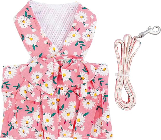 Pink Dog Dog Dresses for Small Dogs Girl,Dresses for Dogs, Dog Dresses for Medium Dogs Girl,Dog Dress Harness,Small Dog Dress,Dog Harness Dress,Large Dog Dress,Puppy Dress,Dress for Dogs,Pet Dress