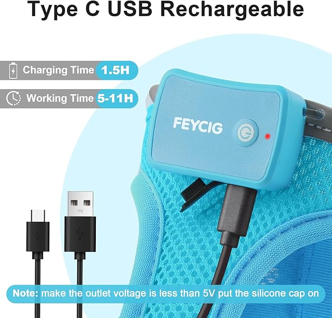 Light Up Dog Harness,LED Dog Harness Rechargeable, Lighted Dog Vest Harness for Night Walking,Reflective Safety Vest for Small Medium Large Dogs,Adjustable Soft Mesh,Blue,M