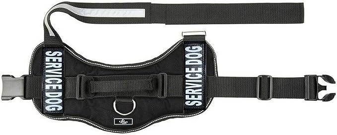 Service Dog Harness with Removable Saddle Bag Backpack Carrier Traveling Carrying Bag. 2 Removable Patches. Please Measure Dog Before Ordering. Made by Doggie Stylz