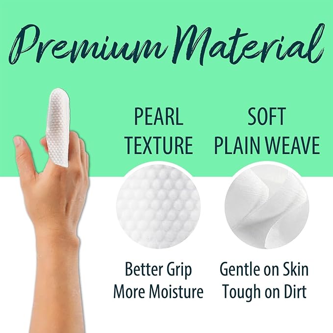 Natureland [Large Size Finger Wipes] Dog & Cat Ear Finger Wipes - Otic Cleaning Wipes for Infections and Controlling Ear Infections and Ear Odor in Pets (50 Large)