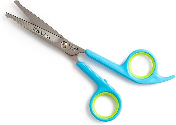 Premium Quality Grooming Scissors Set for Dog and Cats (2 Piece Set Incudes Cutting Shear and Thinning Shear 6.5 inch) with Rounded tips