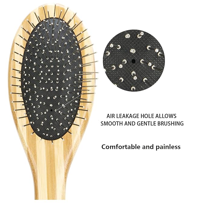 Skin-Friendly Grooming Brush for Shedding - Deshedding Tool for Dogs and Cats with Long Hair, Pet Supplies Accessories