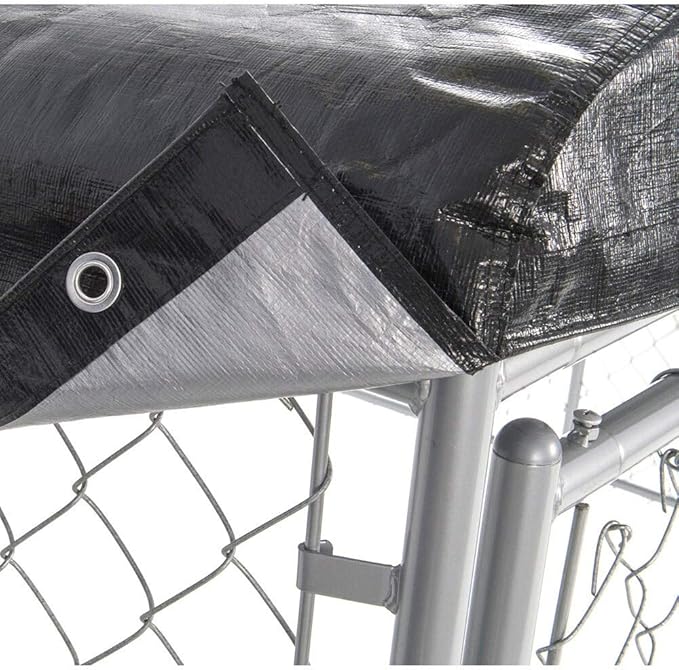 Dog Kennel Cover - WeatherGuard™ Small All Season Dog Run Cover & Roof - Perfect Fit for Lucky Dog 5ft. X 5ft. Outdoor Cages and Pens (5ft. X 5ft)