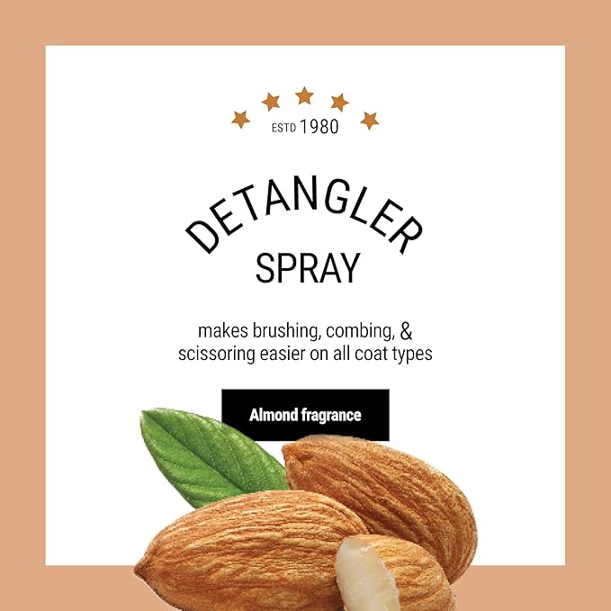 Anti-Static Detangler Dog Spray - Eliminates Static and Fly-Away Hair, All Natural Ingredients