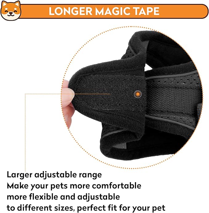 Dog Harness with Leash Set, No-Pull Step-in Reflective Pet Harness with 1 Leash Clips, Adjustable Soft Padded Easy Walk Dog Vest for Small Medium Large Dogs, Cats(Carbon Black, XXSmall)