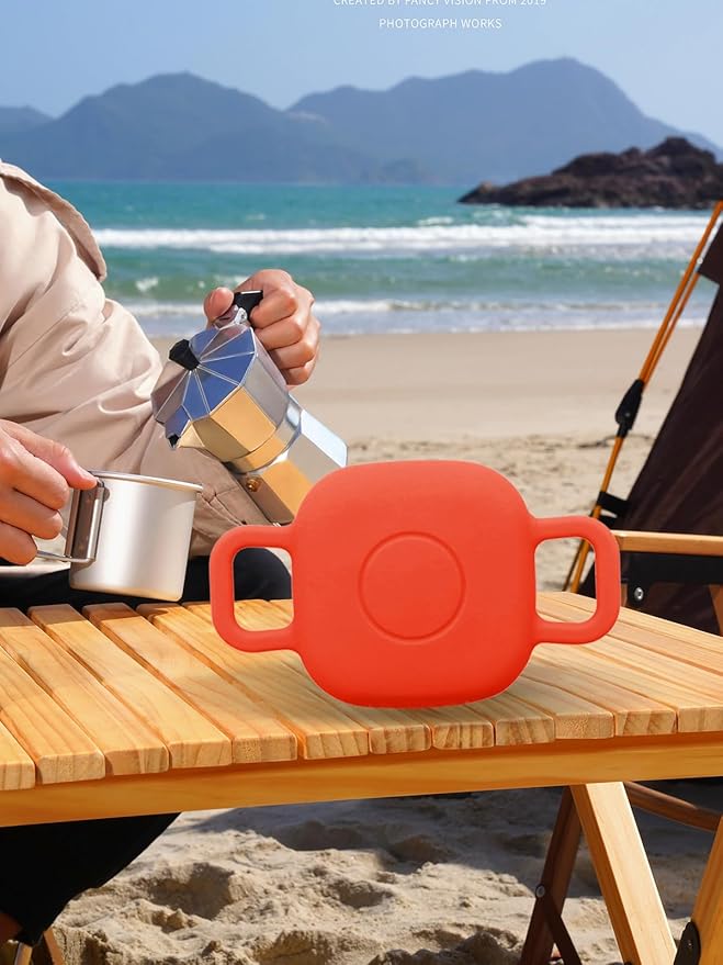Case for Tile by Life360 Mate (2024) Bluetooth Tracker for Dog, Cat, Pets, Soft Silicone Protective Portable Scratch Shock Resistant，1 Red+1 Blue.