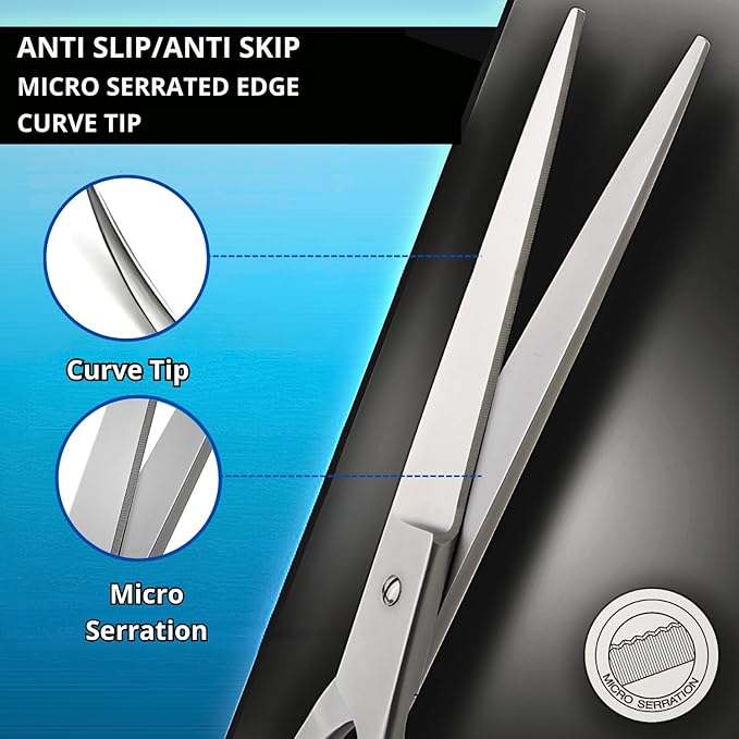 Grooming Curved Shear, Dog Scissors for Grooming, No Stabbing 6.5 Inch Curved Blade for Pets Paws & Face