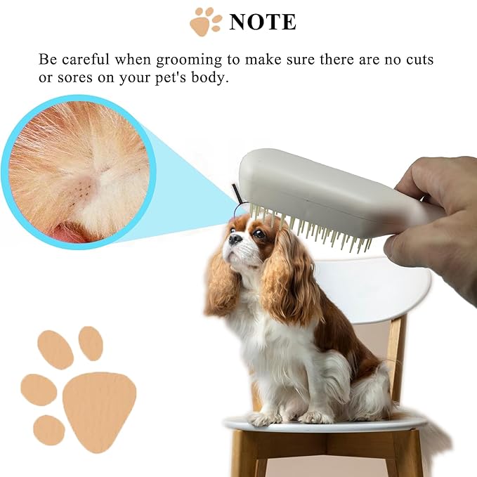Scalable Grooming Brush for Small Dogs, Puppy Brush ， Soft Dog Brush for Shih Tzus, Yorkies, Maltipoos, Maltese (Pink)