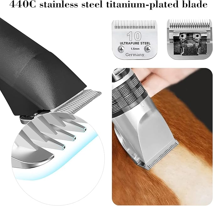 Size 10/5FC Clipper Blades Pet Grooming Clipper Replacement Blades Detachable Blade Compatible with andis/wahl/Oster Dog Clippers