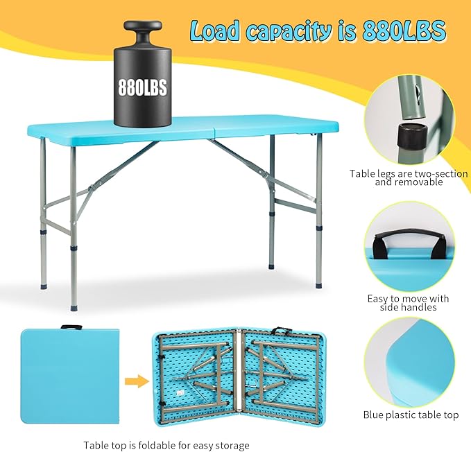 PKNYBZN 47'' Dog Grooming Table, Heavy Duty Pet Grooming Table for Dogs at Home Foldable Grooming Table/Adjustable Arm & Noose, Stainless Steel Professional Dog Show Blue