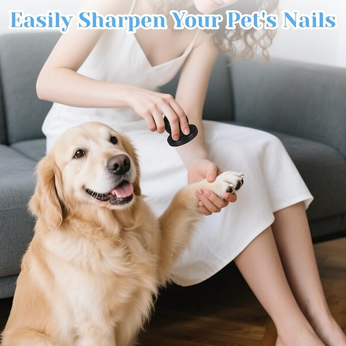 Dog Nail File for Wooden，Dog Scratch Pad for Nails with 3 Replaceable Sandpaper,Suitable for Pet Stores, Home Cats and Other Small Pets to Use (Black)