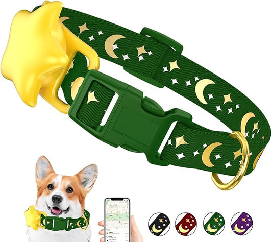 Airtag Dog Collar, Dog Collar for Large Dogs, Dog Collars for Medium Dogs, Dog Collars for Small Dogs with AirTag Holder Case, Dog GPS Tracker Collar (Green, Small)