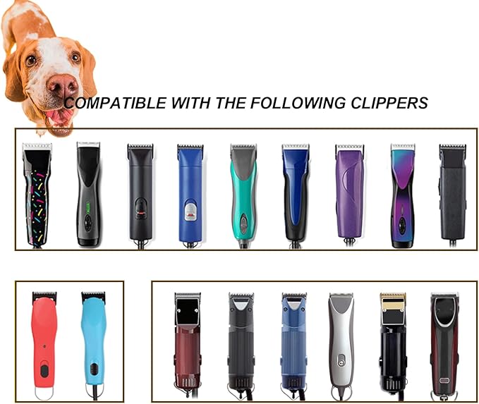 4 Skip Tooth Detachable Pet Dog Grooming Steel Blades,Compatible with Andis,Oster A5,Wahl KM10 Series Clippers,Cut Length 3/8-Inch (9.5mm)，1 Pack