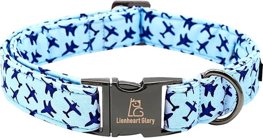 Lionheart glory Dog Collar, Blue Dog Collar Boy Dog Collars Heavy Duty Adjustable Collar for Large Dogs Pet Gift