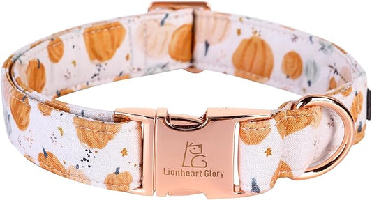 Lionheart glory Dog Collar Halloween Collar Dog Fall Dog Collars, Adjustable Heavy Duty Dog Collar for X-Small Dogs Pumpkin Collar Dog