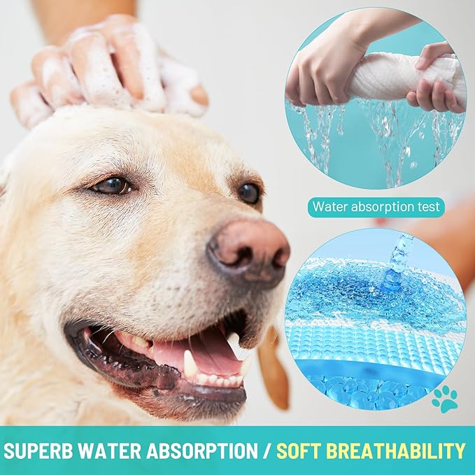 3 Pack Disposable Dog Towel,Soft Large Dog Bath Towels Made of Microfiber for Drying Dogs，Cats (3)