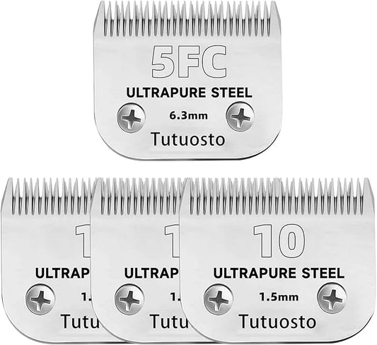 Size 10/5FC Clipper Blades Pet Grooming Clipper Replacement Blades Detachable Blade Compatible with andis/wahl/Oster Dog Clippers