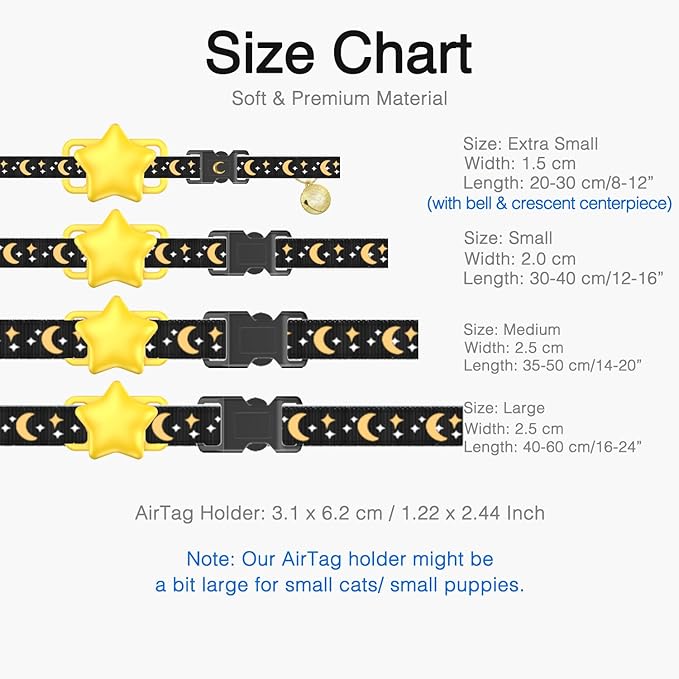 Airtag Dog Collar, Dog Collar for Large Dogs, Dog Collars for Medium Dogs, Dog Collars for Small Dogs with AirTag Holder Case, Dog GPS Tracker Collar (Black, Large)