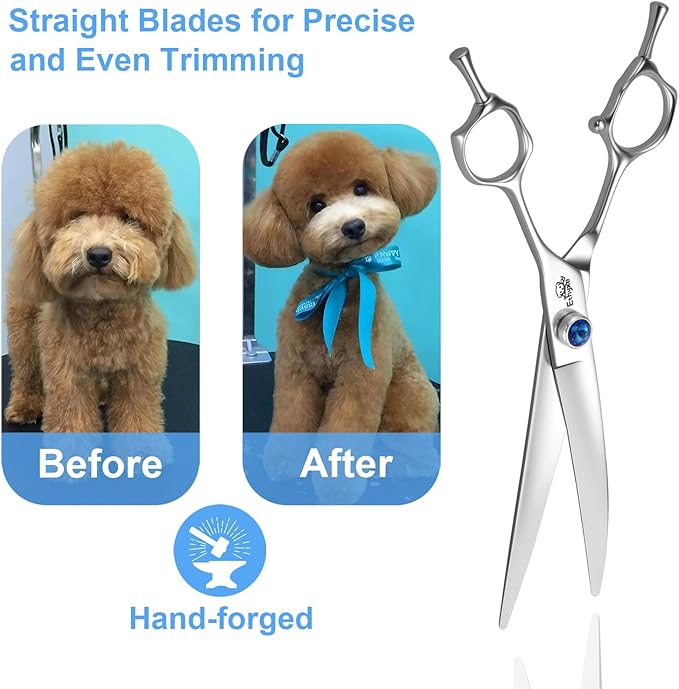 7" Curved Dog Grooming Scissors