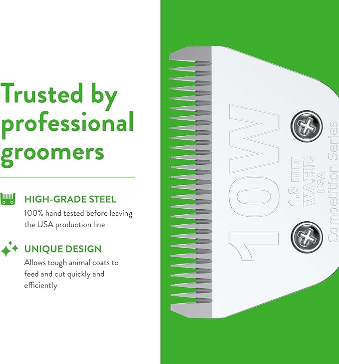 Wahl Professional Animal Competition Series Detachable Blade - 1/16-Inch Cut Length, 10W Extra Wide (2377-100)