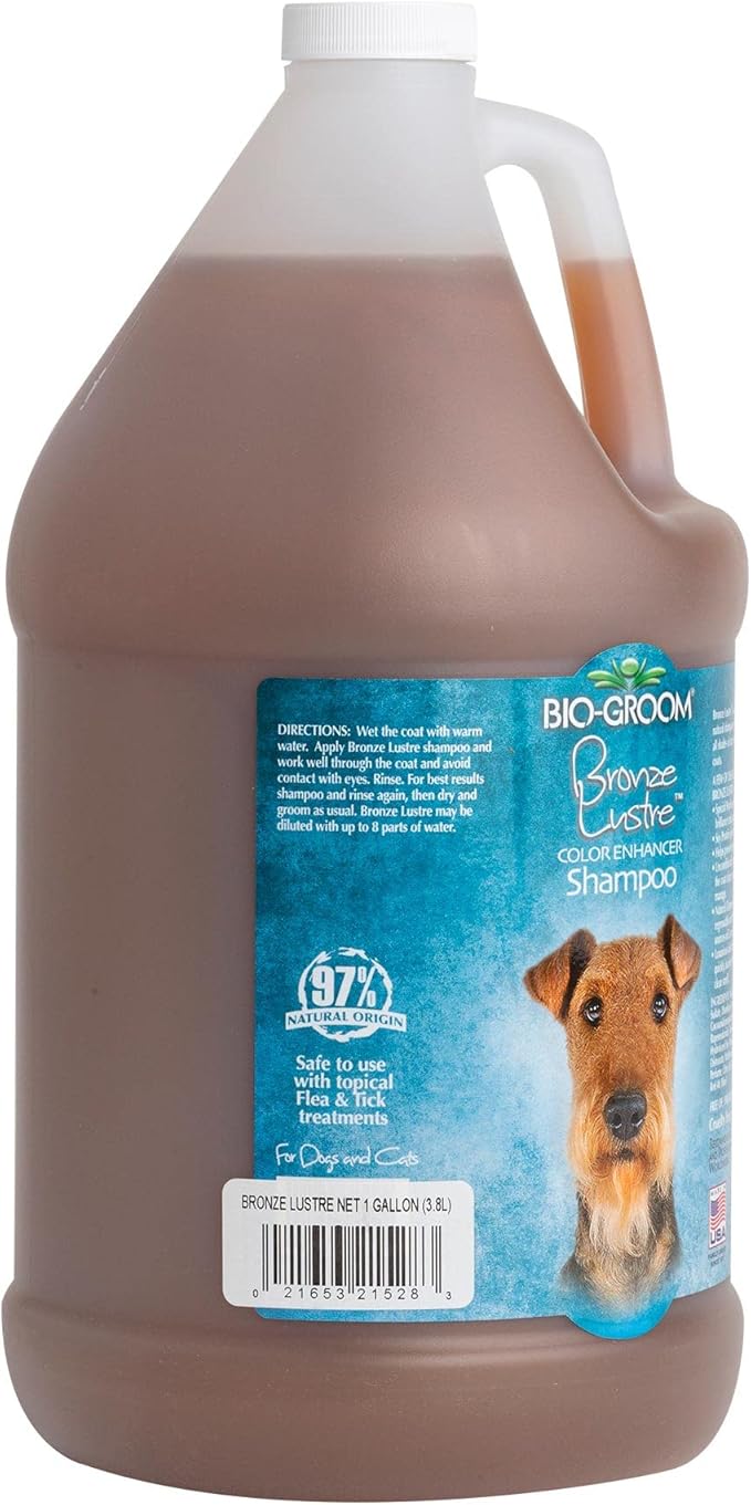 Bio-Groom Bronze Lustre Enhancer Pet Shampoo, 1-Gallon