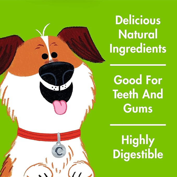 Chewsday Large Cinnamon Clean Daily Dental Dog Chews, Made in The USA, Natural Highly-Digestible Oral Health Treats for Healthy Gums and Teeth - 14 Count