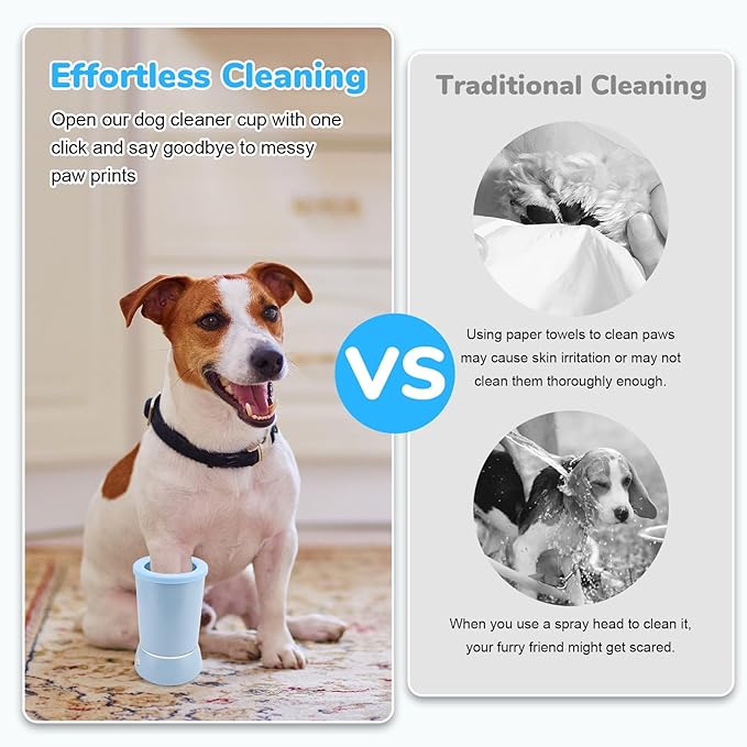 Dog Washer, Rechargeable Automatic Dog Cleaner, Portable Pet Cleaner Pet Grooming Supplies for Big Dogs Cats (Blue)