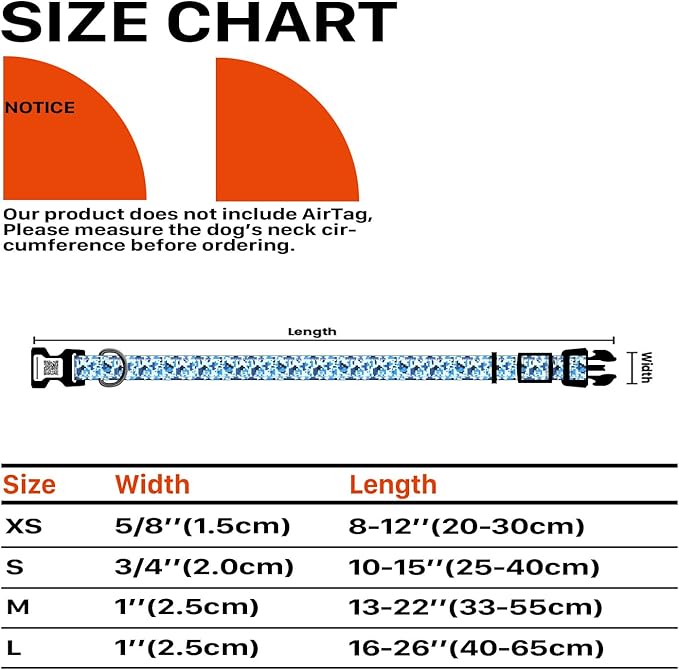 Reflective Dog Collars for Puppy Soft Nylon Camo Blue Sized XS