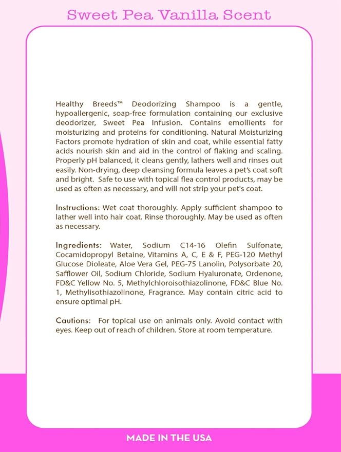 Healthy Breeds Pit Bull Deodorizing Shampoo 16 oz (Pack of 2)