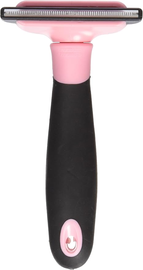 Deshedding Pet Grooming Comb, Pink, Medium