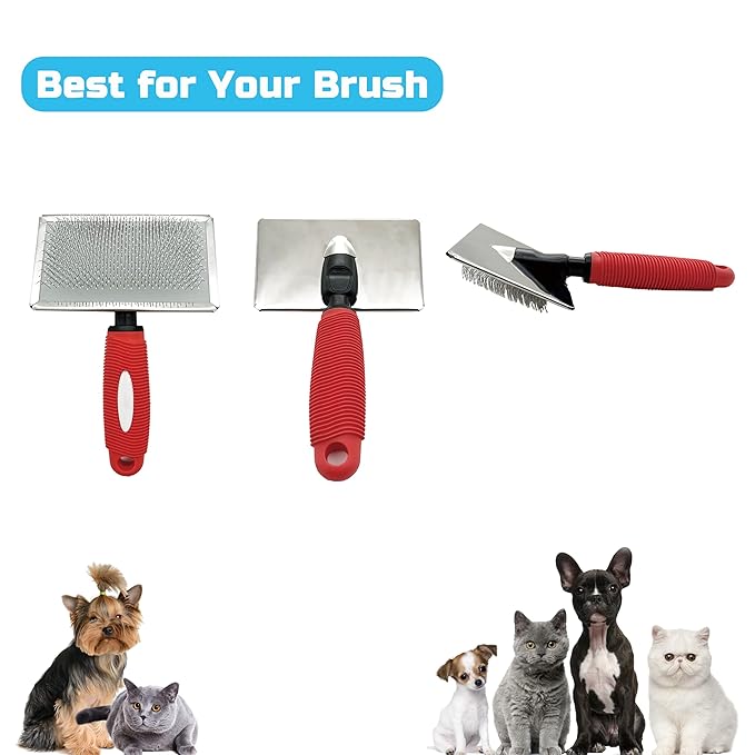 YIRU Gentle Slicker Brush with Massage Pins for Sensitive Skin - For Dogs, Cats, Labradoodles with Short to Long Hair, Removes Undercoat and Mats