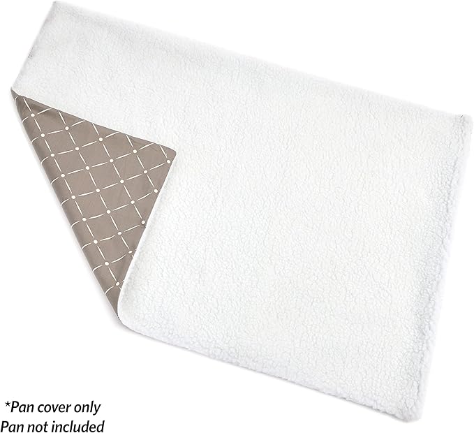 MidWest Homes for Pets Quiet Time Reversible Crate Pan Cover 42' Mushroom Diamond/Fleece
