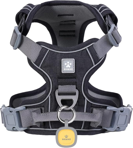 Pawaii Dog Harness for Small Dogs, Dog Harness with Pet ID Tag, No Choke Dog Harness, Adjustable Soft Padded Pet Vest with Easy Control Handle
