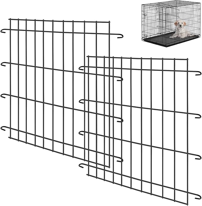 Tandefio 2 Pcs Dog Crate Divider Panel Metal Pets Divider Panel Dog Crate for Pets(24 Inches)
