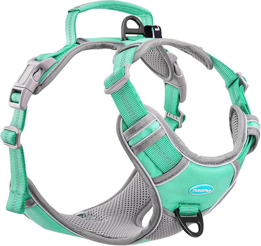 ThinkPet No Pull Harness Breathable Sport Vest with Handle-Dog Harnesses Reflective Adjustable for Medium Large Dogs