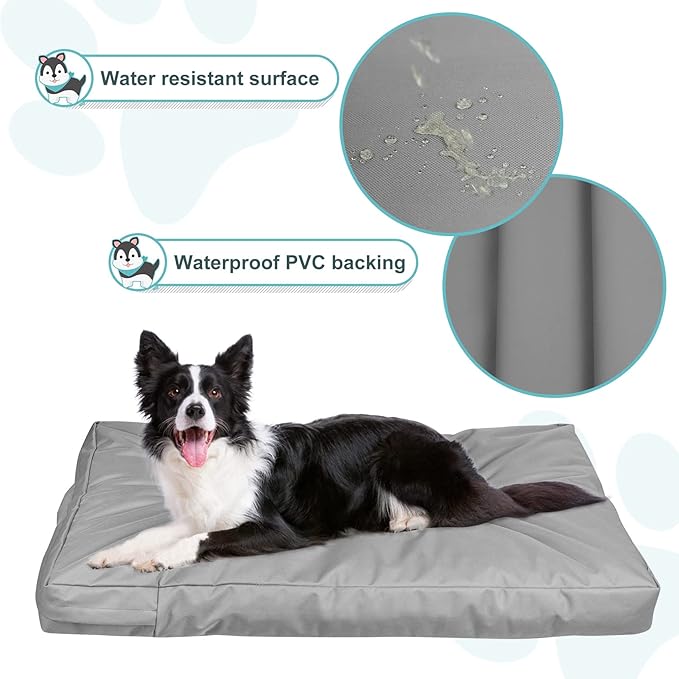 Explore Land 54 inch Gray Dog Crate Cover Bundle with 53 inch Dog Bed Cover