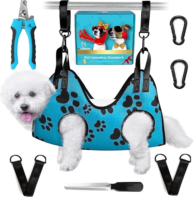 2025 7-in-1 - Dog Grooming Hammock - Cat Nail Clipper Hammock - Dog Grooming Harness - Dog Hammock for Nail Trim - Cat Grooming Hammock - Dog Restraint for Nail Clipping - Grooming Hammock