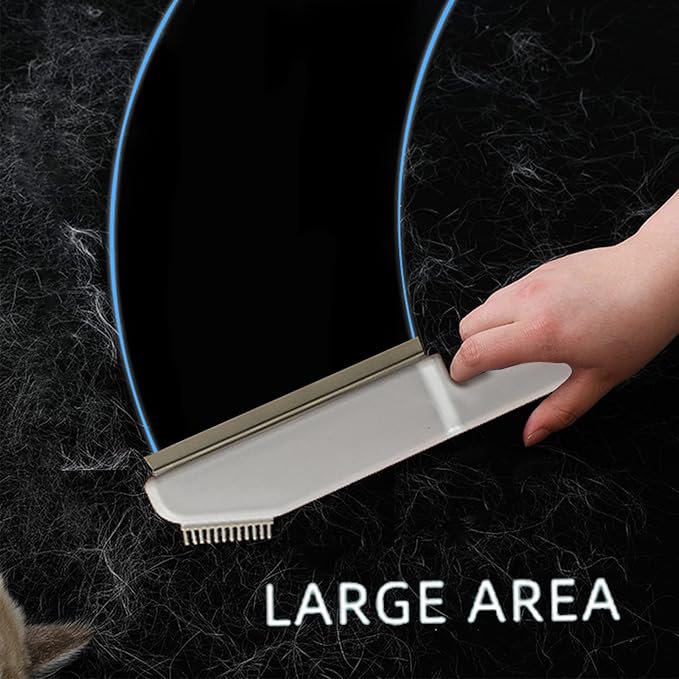 Pet Hair Removal Brush, Pet Hair Remover, 3 in 1 Mirror Cleaning Brush with Scratch Free Rubber Bristles and Handle, Ideal for Cars, Seats, Sofa, Carpets, yard, Removes Hair from Surfaces