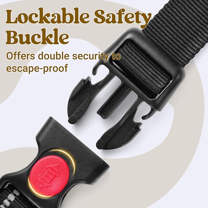 rabbitgoo Dog Harness Small Sized Dog, No Pull Pet Harness with Soft Padded Handle, Adjustable Reflective Vest with 3 Buckles, Easy Walking Harness with 2 Leash Clips, Black, S