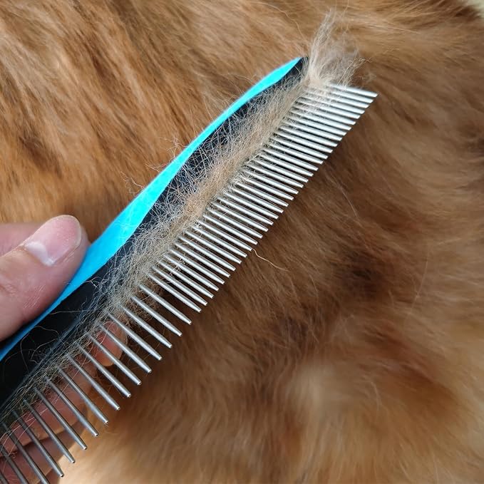 Kopal Metal Combs for Dogs and Cats, Pet Steel Brusher for Removing Tangles & Knots, Professional Grooming Tools - 3 Pack